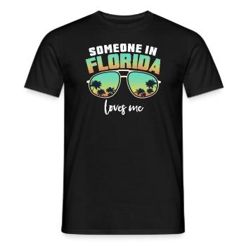 Someone In Florida Loves Me - Men's T-Shirt - black - Front - AI Model Male 178 light (178cm)