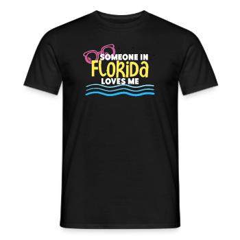 Someone In Florida Loves Me - Men's T-Shirt - black - Front - AI Model Male 178 light (178cm)