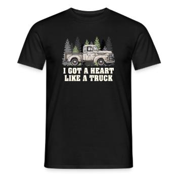 J’ai un cœur comme un camion - T-shirt homme - noir - Devant - AI Model Male 178 light (178cm)