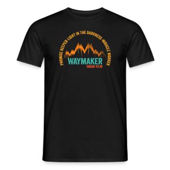 Waymaker Promise Keeper Miracle Worker - Men's T-Shirt - black - Front - AI Model Male 178 light (178cm)