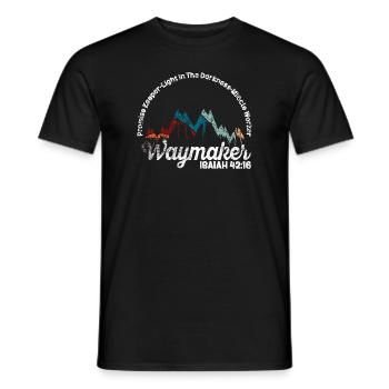 Waymaker Promise Keeper Miracle Worker - Men's T-Shirt - black - Front - AI Model Male 178 light (178cm)