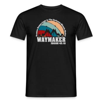 Waymaker Promise Keeper Miracle Worker - Men's T-Shirt - black - Front - AI Model Male 178 light (178cm)