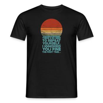 Il n’est pas nécessaire de se répéter - T-shirt homme - noir - Devant - AI Model Male 178 light (178cm)