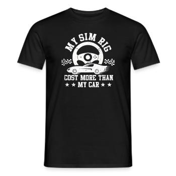Simracer Esports Enthusiast Sim Racing - Men's T-Shirt - black - Front - AI Model Male 178 light (178cm)