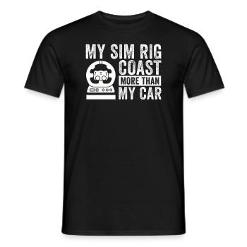 Simracer Esports Enthusiast Sim Racing - Men's T-Shirt - black - Front - AI Model Male 178 light (178cm)