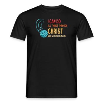 Je peux tout faire grâce au volleyball - T-shirt homme - noir - Devant - AI Model Male 178 light (178cm)