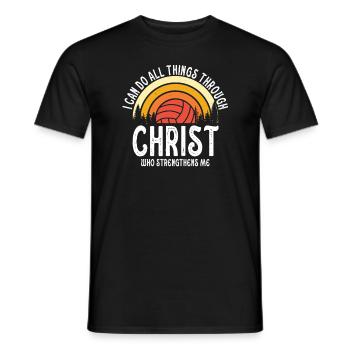 Je peux tout faire grâce au volleyball - T-shirt homme - noir - Devant - AI Model Male 178 light (178cm)