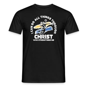 Je peux tout faire grâce au volleyball - T-shirt homme - noir - Devant - AI Model Male 178 light (178cm)