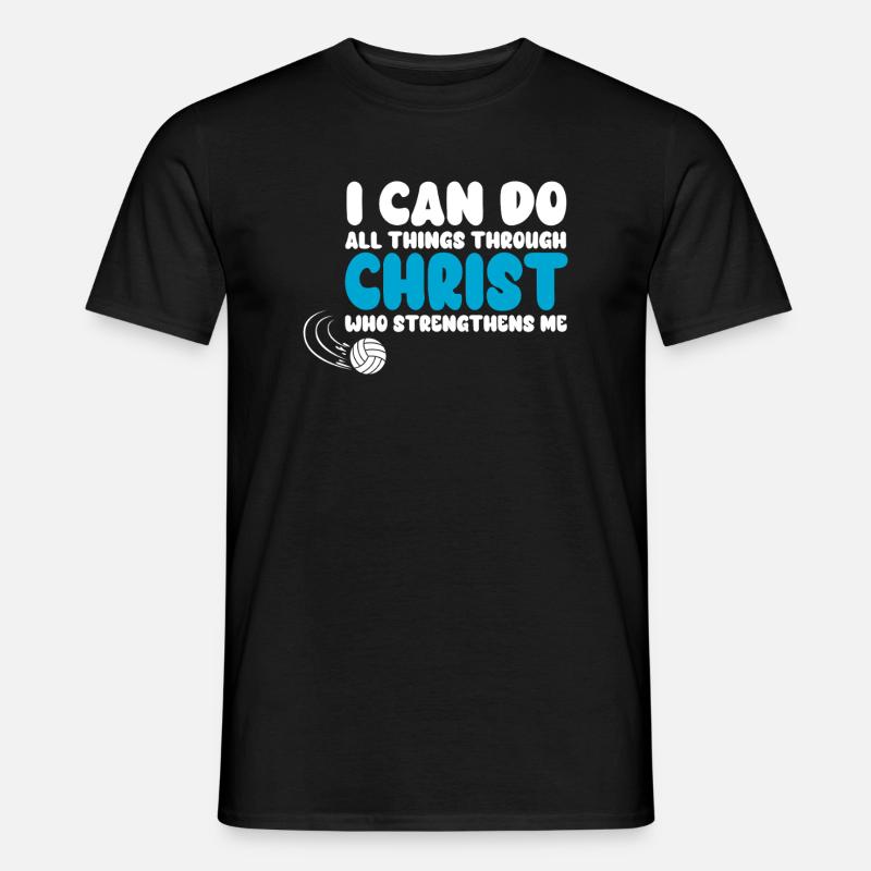 Mit Volleyball kann ich alles machen - Männer T-Shirt - Schwarz