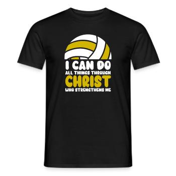 Je peux tout faire grâce au volleyball - T-shirt homme - noir - Devant - AI Model Male 178 light (178cm)