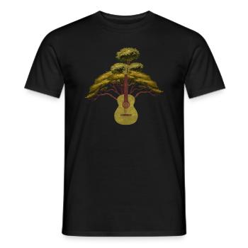 Yggdrasil Nature Musicien Arbre De Vie - T-shirt homme - noir - Devant - AI Model Male 178 light (178cm)