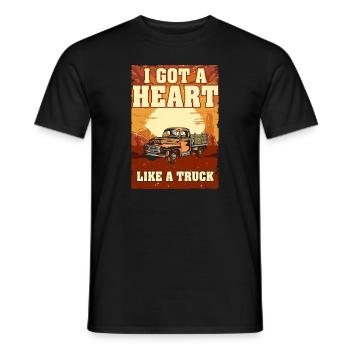 J’ai un cœur comme un camion - T-shirt homme - noir - Devant - AI Model Male 178 light (178cm)