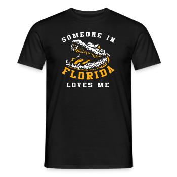 Someone In Florida Loves Me - Men's T-Shirt - black - Front - AI Model Male 178 light (178cm)