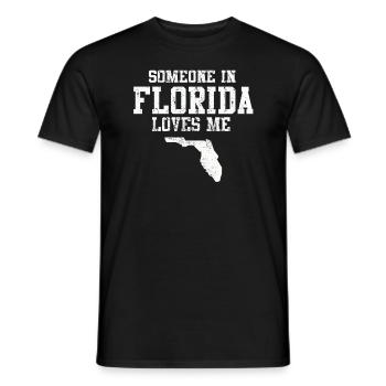 Someone In Florida Loves Me - Men's T-Shirt - black - Front - AI Model Male 178 light (178cm)