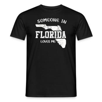 Someone In Florida Loves Me - Men's T-Shirt - black - Front - AI Model Male 178 light (178cm)