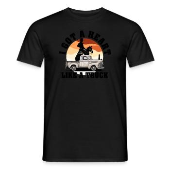 J’ai un cœur comme un camion - T-shirt homme - noir - Devant - AI Model Male 178 light (178cm)
