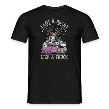 J’ai un cœur comme un camion - T-shirt homme - noir - Devant - AI Model Male 178 light (178cm)