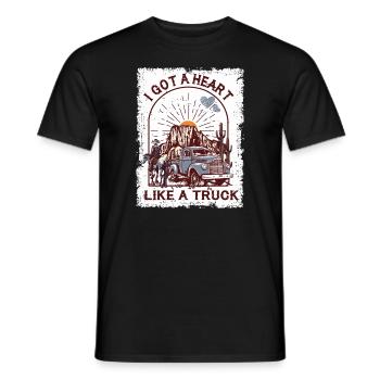 J’ai un cœur comme un camion - T-shirt homme - noir - Devant - AI Model Male 178 light (178cm)