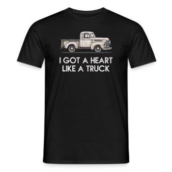J’ai un cœur comme un camion - T-shirt homme - noir - Devant - AI Model Male 178 light (178cm)