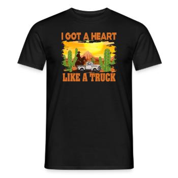 J’ai un cœur comme un camion - T-shirt homme - noir - Devant - AI Model Male 178 light (178cm)