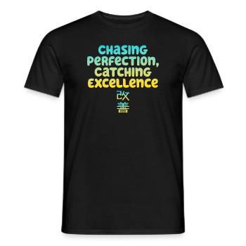 Kaizen-Mindset auf der Jagd nach Perfektion - Männer T-Shirt - Schwarz - Vorne - AI Model Male 178 light (178cm)