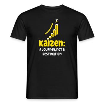Kaizen : un voyage, pas une destination - T-shirt homme - noir - Devant - AI Model Male 178 light (178cm)