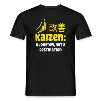 Kaizen : un voyage, pas une destination - T-shirt homme - noir - Devant - AI Model Male 178 light (178cm)