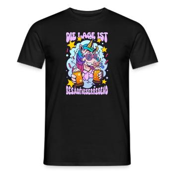 Die Lage Ist Besäufniserregend - Men's T-Shirt - black - Front - AI Model Male 178 light (178cm)