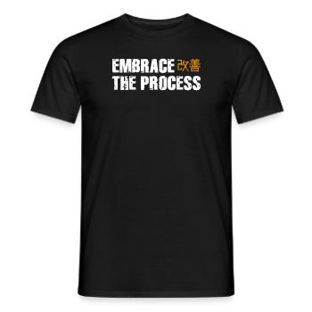 Le Kaizen japonais adopte le processus - T-shirt homme - noir - Devant - AI Model Male 178 light (178cm)