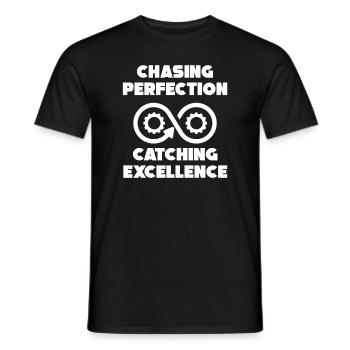 Kaizen-Mindset auf der Jagd nach Perfektion - Männer T-Shirt - Schwarz - Vorne - AI Model Male 178 light (178cm)