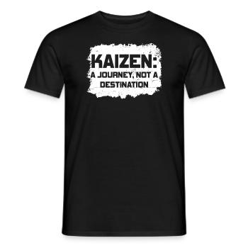 Kaizen : un voyage, pas une destination - T-shirt homme - noir - Devant - AI Model Male 178 light (178cm)