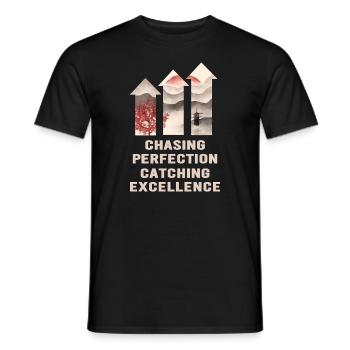 Kaizen-Mindset auf der Jagd nach Perfektion - Männer T-Shirt - Schwarz - Vorne - AI Model Male 178 light (178cm)