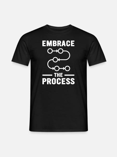 Japanese Kaizen Embrace The Process - Men's T-Shirt - black