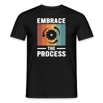 Le Kaizen japonais adopte le processus - T-shirt homme - noir - Devant - AI Model Male 178 light (178cm)
