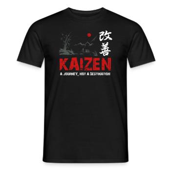 Kaizen A Journey Not A Destination - Men's T-Shirt - black - Front - AI Model Male 178 light (178cm)
