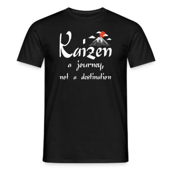 Kaizen A Journey Not A Destination - Men's T-Shirt - black - Front - AI Model Male 178 light (178cm)