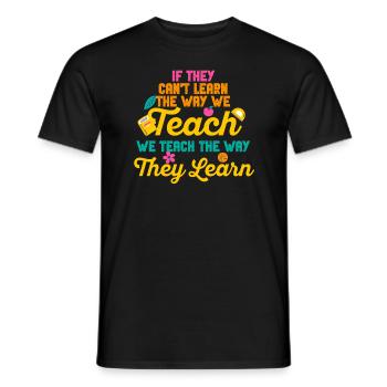Autismus-Bewusstsein SPED Lehrer lernen - Männer T-Shirt - Schwarz - Vorne - AI Model Male 178 light (178cm)