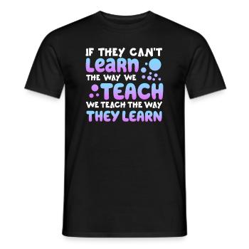 Autismus-Bewusstsein SPED Lehrer lernen - Männer T-Shirt - Schwarz - Vorne - AI Model Male 178 light (178cm)