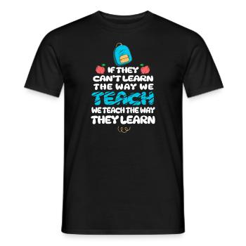Autismus-Bewusstsein SPED Lehrer lernen - Männer T-Shirt - Schwarz - Vorne - AI Model Male 178 light (178cm)