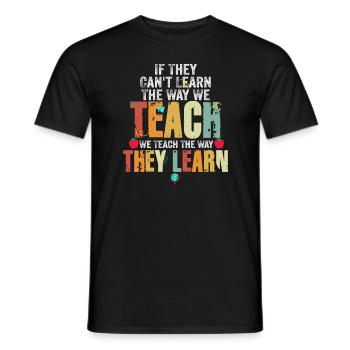 Autismus-Bewusstsein SPED Lehrer lernen - Männer T-Shirt - Schwarz - Vorne - AI Model Male 178 light (178cm)