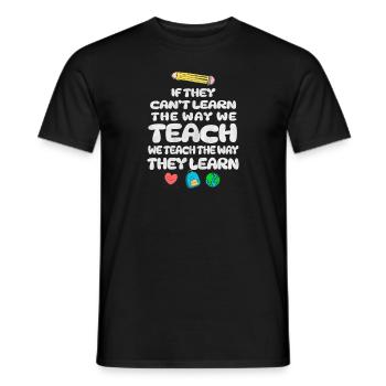 Autismus-Bewusstsein SPED Lehrer lernen - Männer T-Shirt - Schwarz - Vorne - AI Model Male 178 light (178cm)