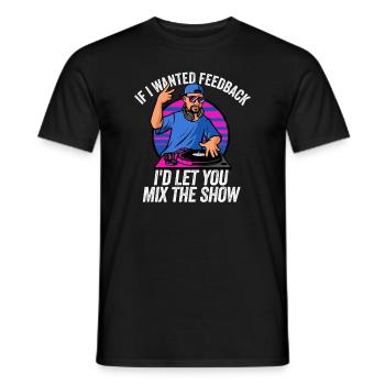 Si je voulais un ingénieur du son en retour - T-shirt homme - noir - Devant - AI Model Male 178 light (178cm)