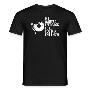 Si je voulais un ingénieur du son en retour - T-shirt homme - noir - Devant - AI Model Male 178 light (178cm)
