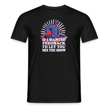 Si je voulais un ingénieur du son en retour - T-shirt homme - noir - Devant - AI Model Male 178 light (178cm)