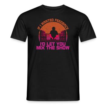 Si je voulais un ingénieur du son en retour - T-shirt homme - noir - Devant - AI Model Male 178 light (178cm)