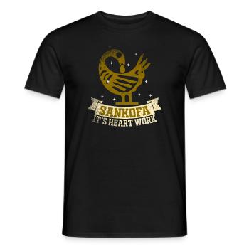 Sankofa Symbol Adinkra Ghana Black - Men's T-Shirt - black - Front - AI Model Male 178 light (178cm)