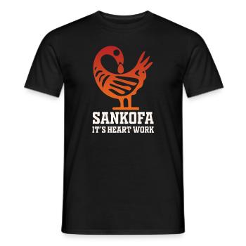 Sankofa Symbol Adinkra Ghana Black - Men's T-Shirt - black - Front - AI Model Male 178 light (178cm)