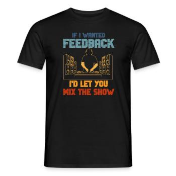 Si je voulais un ingénieur du son en retour - T-shirt homme - noir - Devant - AI Model Male 178 light (178cm)