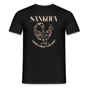Sankofa Symbol Adinkra Ghana Black - Men's T-Shirt - black - Front - AI Model Male 178 light (178cm)