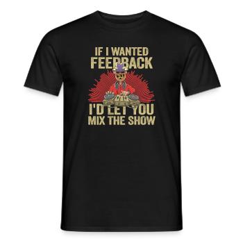 Si je voulais un ingénieur du son en retour - T-shirt homme - noir - Devant - AI Model Male 178 light (178cm)